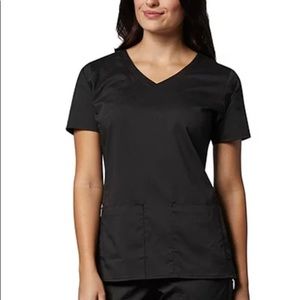 Health Pro Black Scrub Top XS